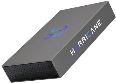 HURRICANE 3518C3 - Disco duro externo (2 TB, 3,5 pulgadas, USB C, disco duro externo, con fuente de alimentación para PC, Smart TV, Ps4, Ps5, Xbox Laptop, compatible con Windows Mac Linux