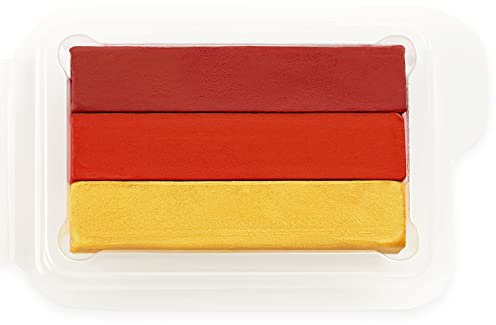 Snazaroo 1117004 Kinderschminke Split Cake Mini Set Festival, 3 Schminkfarben auf Wasserbasis, leicht abwaschbar, hautfreundlich für Fasching, Karneval, Halloween - Farben: Burgund, Rot, Gold
