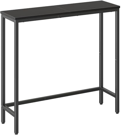 HOOBRO Narrow Console Table, 29.5 Small Entryway Table, Thin Sofa Table, Side Table, Display Table, for Hallway, Bedroom, Living Room, Foyer, Black BK75XG01