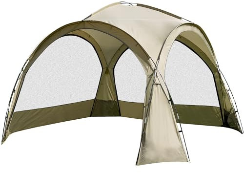 Pavillon Zelt, 3,5m x 3,5m inkl. Seitenwänden, Shelter als Sonnenschutz oder Regenschutz für Camping, Festival, Garten, Events oder Überdachung, Partyzelt