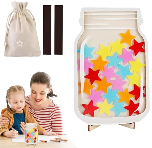 Belohnungsglas, magnetisch, Belohnungsglas für Verhalten, Sterne, für Schüler, Kinder, magnetische Belohnungstafel für Klassenzimmer, Tafel zu Hause