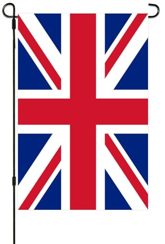 Bandiera britannica, piccola bandiera del Regno Unito, 30,5 x 45,7 cm, doppia faccia, resistente alle intemperie, per decorazioni esterne (Italia)