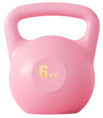 Ronyme Kettlebell, Wasser Kettlebell Rosa 6kg, PE-Material, Ergonomischer Griff, Ideal für Krafttraining
