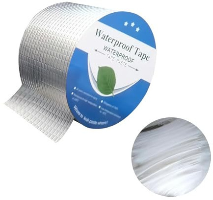 gifsin Butylband Wasserdicht, 5 m x 200 mm, Wasserfestes Klebeband Reperaturband,Aluminiumfolien Dichtungsband, 1 mm Dicke, für Rohr Leck, Dach reparatur