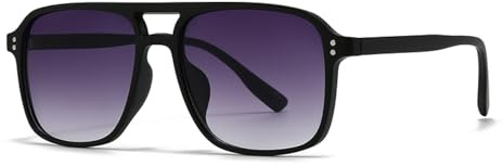 WNCKSQ Retro Square Double Bridge Sunglasses Style Street Style Sunglasses