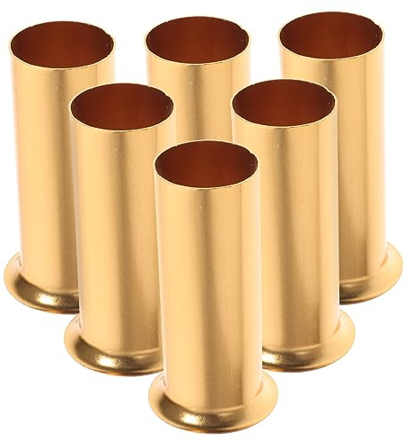 Operitacx Manchons de Bougie Cache-ampoule Sûr pour Lustre en Métal Doré Lot de 6 Base Large, Installation Facile pour Lampe Suspendue