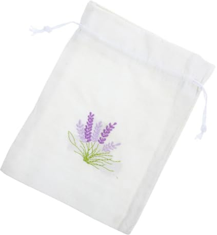 STOBAZA Sacchetto Per Bustina Aromatica in Cotone 13x18 Cm Coulisse, Sacchetto Vuoto Per Aromi e Lavanda, Riutilizzabile Per Armadi, Cassetti e Regali Per Matrimoni