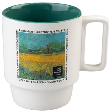 Grupo Erik - Mug Van Gogh 350ml | Tasse en Céramique Sous Licence Officielle | Mug Café & Thé, Idée Cadeau Geek, Anniversaire ou Noël, Noir | Tasse 350 ml, Mug en Céramique pour Café, Thé ou Chocolat Chaud