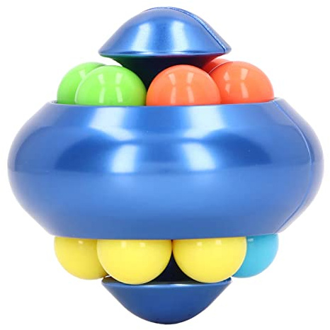 Juguete Rompecabezas de Bola giratoria para Adultos y Adolescentes, Juguete de rotación de Cuentas Divertido y portátil para aliviar el estrés para el hogar y la Oficina (Azul)