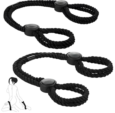 Menottes Sexy érotique, Menottes Sex Adulte lit, Kit de Bondage BDSM avec Corde Sexy, Accessoire de Jeux Érotiques, Liens Réglables pour Menottes et Chevillères, Sextoy pour Couples, Femme et Homme