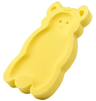 Cómodo cojín de esponja para baño de bebé, alfombra de baño de dibujos animados antideslizante, amarillo, suministros para bebés, cojín de esponja de dibujos animados, alfombra antideslizan