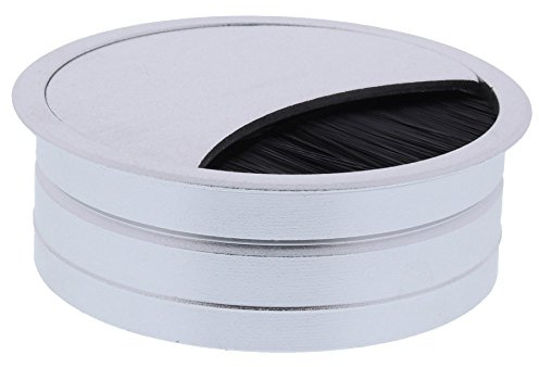 ToniTec Kabeldurchlass Kabeldose Kabeldurchführung Aluminium 85mm, Schwarz Aluminium-Eloxiert