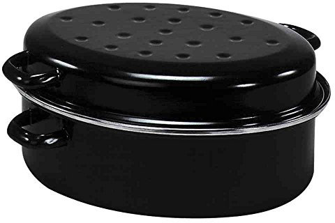 Krüger Cocotte ovale 38 cm Avec couvercle saveur Noir