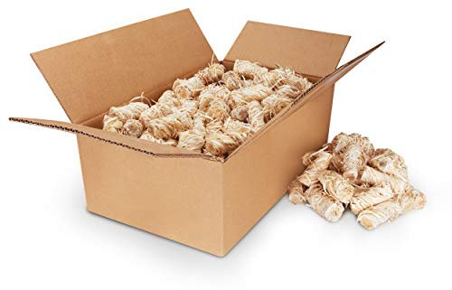 Kaminanzünder aus Bio Holzwolle mit natürlichem Wachs [3 KG] - Premium Öko Anzündwolle als Ofenanzünder, Grillanzünder, Kaminanzünder, Feueranzünder