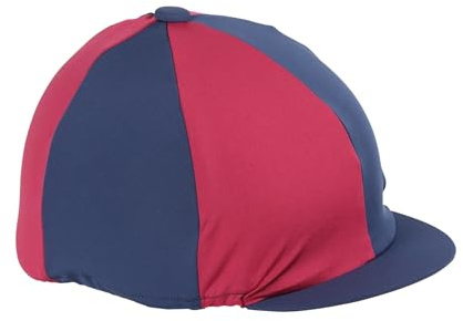 Shires Stretch Hat Cover One Size Navy/Pink