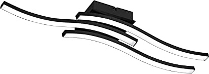 Reality Leuchten LED Deckenleuchte Route R62473132,Metall Schwarz matt, inkl. 3x 5 Watt LED |