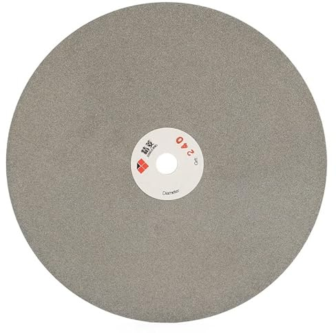 JINGLING 8 Inch 200mm Diamond Grinding Discs 240 Grit Flat Lap Disk Lapping Plate Wheels Sanding Pads Grinder Wheel Lapidary Tools for Stone Pottery Ceramics