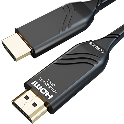 KabelDirekt – Optisches 8K & 4K HDMI 2.1b – 30m – 48G – 8K@60Hz | Glasfaser-HDMI 2.1b für weite Distanzen – 8K@60Hz Ultra HD, 48Gbit/s, verlustfreie Übertragung – flexibler Lichtwellenleiter