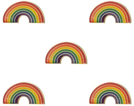 Packung mit 5 Regenbogen-Anstecknadeln, Broschen, Flaggenabzeichen, Broschenabzeichen