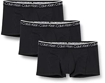 Calvin Klein Uomo Pantaloncini Boxer Vita Bassa Confezione da 3 Intimo, Nero (Black W/Black WB), L
