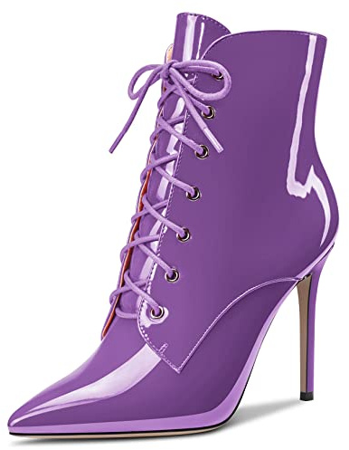 Castamere Donna Spillo Alto High Tacco Heel Cerniera a Punta Stivaletti Lacci Dress Sexy Ufficio 10 CM Heels Stivali