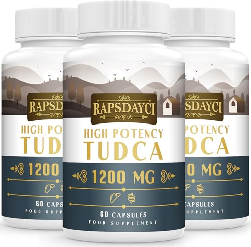 Ultra Strength TUDCA (1200mg Per Serving), 180 Capsules - Tauroursodeoxycholic Acid, Liver Support Supplement, Enhances Proper Bile Production, Boosts Digestion and Immune System Support