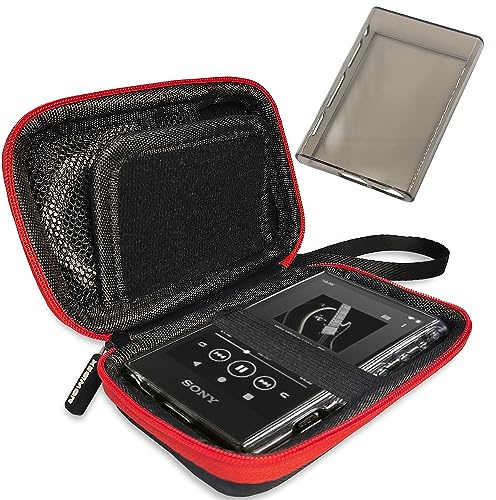Harte Tragetasche und TPU-Hülle für Sony NW-A306 Walkman Tragbarer digitaler Musik-Player, Displayschutzfolie für Sony A306 Player-Zubehör | Schutzhülle für Sony NW-A306 High Resolution Music Player mit Displayschutzfolie