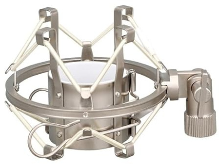 Micrófono Shock Mount Mic Holder, Soporte De Micrófono Soporte De Micrófono De Metal Para Soporte De Micrófono Anti Vibración Para Grabación De Video(Plata)