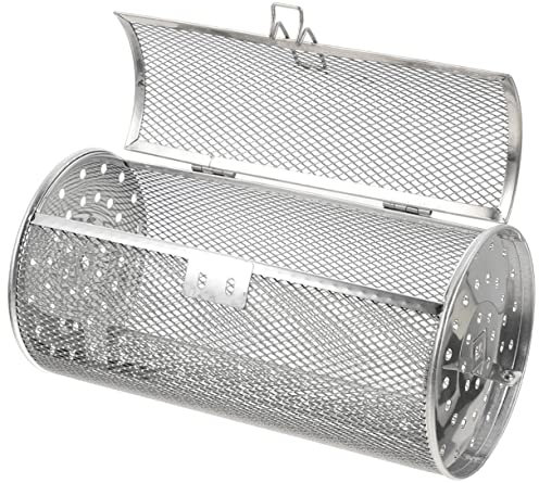 Sosoport Edelstahl Ofenkorb Für Rotisserie Grill Drehbar Geeignet Für Trockenfrüchte Nüsse Fleisch Und Mehr Hitzebeständig Und Langlebig