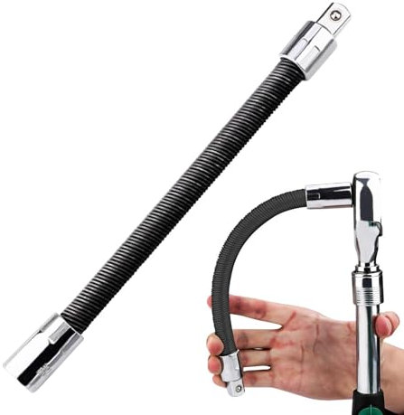 Lumiscent Flexible Socket Extension - Flex Drill Bit Extension Set | Long Handle Flex Head Ratchet | Flex Drill Bit Extension | Flexible Extension Bar, Wrench Sleeve, Extension Rod, Automotive Repair
