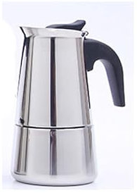 Constprog Stainless Steel Espresso Coffee Maker Stove Top Percolator 2/4/6/9 Cups Moka Pot ， Makes Real Italian Coffee, Moka Pot 2/4/6/9 Cups ， Stainless Steel (A-2Cups/100ML)