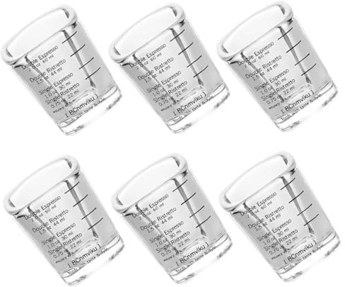 PRETYZOOM Tazas De Café Expreso Portátiles Reutilizables A Escala 6 Piezas 60 Ml Tazas Medidoras Para Café Té Jugo Suaves Y Prácticas