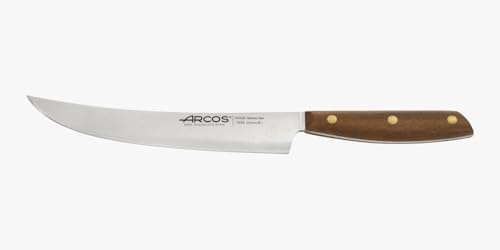 Arcos Serie Nordika - Cuchillo Cocinero - Acero Inoxidable NITRUM - Hoja de 140 mm - Mango de Madera Ovengkol 100% natural de bosques certificados FSC® - Embalaje 100% reciclado