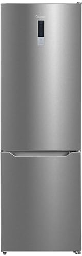 Midea MDRB424FGD02O 310L 70/30 Freestanding Fridge Freezer, Total No Frost, Invertor Compressor, 224L Fridge, 86L Freezer, LED Light, Reversible Door, 59.5W x 63D x 188H cm, Stainless Steel