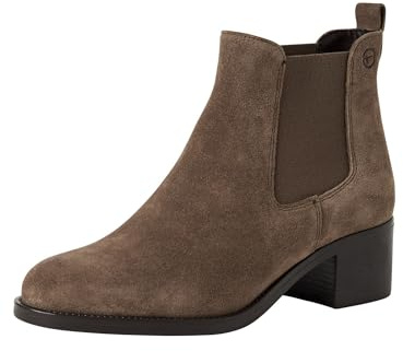 Tamaris Bottines Chelsea pour femme 1-25026-41 en daim taupe, taille 36 EU, Suédine taupe., 36 EU
