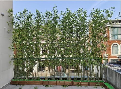 Schermo in plastica Separe divisorio esterno giardino Schermo decorativo in bambù di simulazione, Piante artificiali Piante finte Barriera per la privacy del separatore di stanze per Ristoranti, Hall,