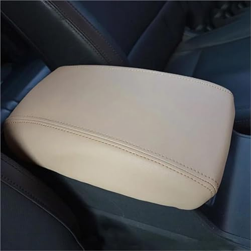 UJNHEQ Housse d'accoudoir de Console Centrale Housse De Protection en Cuir PU pour Accoudoir Central De Voiture, Accessoires D'intérieur pour Hyundai pour Tucson 2015-2018(Beige)