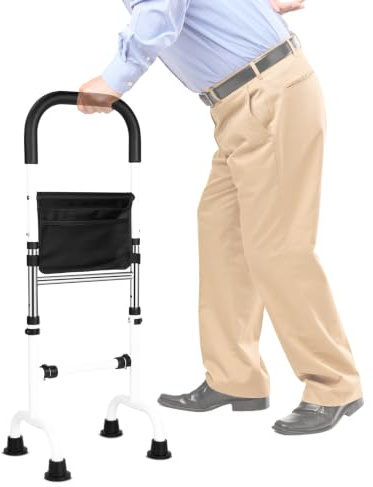 Aufstehhilfe Senioren, Gehhilfe Für Senioren, Bett Aufstehhilfe, 6 HöHenverstellbare Unterstützung, Mit Anti-Rutsch-Füßen, Belastbar 136 kg, Ideal FüR Mehr Sicherheit Und Komfort Beim Aufstehen