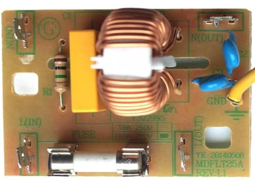 ZBOUMRTG Compatible con Placa de Filtro Midea M1-L213C | Placa de filtro de protección de energía MDFLT25A for reemplazo de microondas