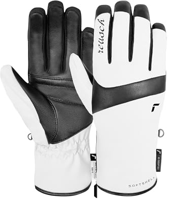 Reusch Skihandschuhe Damen | extra warm, wasserdicht & atmungsaktiv | mit Ziegenleder-Innenhand & Softshell, Winterhandschuhe für Ski, Piste & Outdoor, Größe 6,5-8,5, Madison R-TEX XT