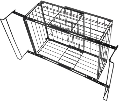 DOITOOL Estantes Del Refrigerador De Metal Cestas Organizadoras Apilables Asa Plegable Para Congelador Horizontal Divisor De Almacenamiento Para Organizar El Congelador