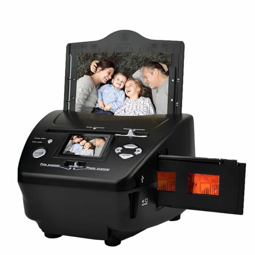 Escáner De Película Digital De Alta Resolución con Pantalla LCD De 2.4 , Escáner De 16mp Negativo, Convierte 35 Mm/135 Diapositivas Y Negativos En Fotos Digitales De Jpg