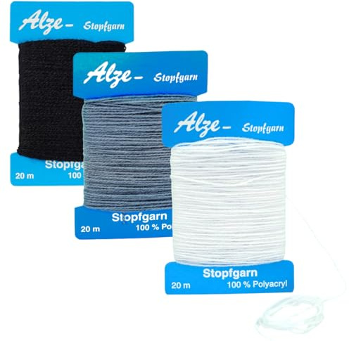 Darning Wool Bundle Classic (Black, White, Mid Grey)