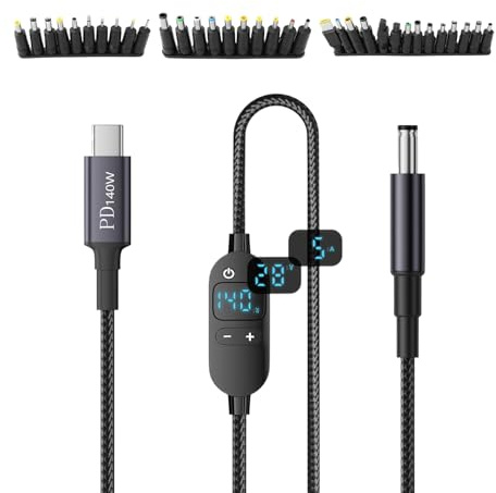 BommFu Câble Déclencheur | Fil À Tension Ajustable | Câble Type C Avec Affichage | Pour Ordinateur Portable, Bande LED, Caméra, Petit Ventilateur, Lanterne, Petit Projecteur, Moniteur, Haut