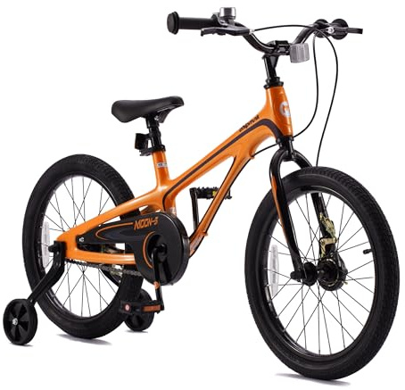 RoyalBaby Kids Bike 18 Inch Lightweight Magnesium Alloy Children's Bicycle Boys Girls Ages 5-9 Years, Orange