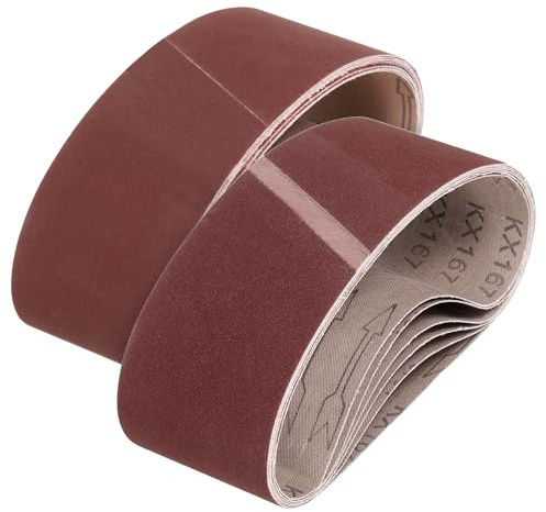 QUARKZMAN Lijas De Banda De 100mm x 915mm, 12 Piezas Grano 80-400 Banda Abrasiva De Óxido De Aluminio Para Lijadora De Banda, Afilador De Cuchillos, Trabajo En Madera Y Pulido De Metales