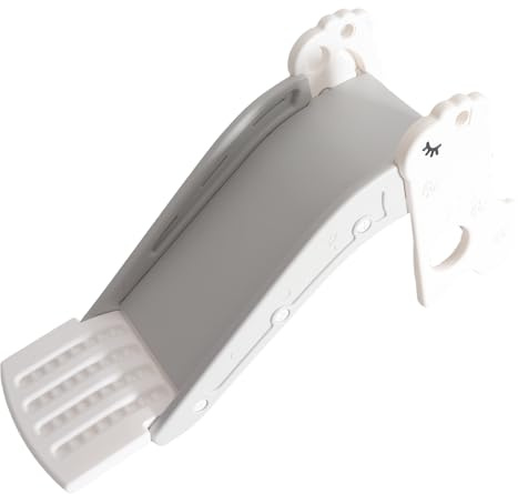 Itonash Toboggan D'intérieur pour Enfants, Toboggan de Jeu Pliable avec Marches Antidérapantes et Construction Robuste, pour Aire de Jeux D'appartement et de Maison pour Tout-Petits (Blanc Gris)