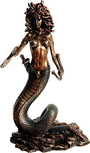 Statue Medusa: Griechische Mythologie Gorgon (Dekorative Bronzeskulptur 22cm)