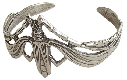Damen Armspange 925 Silber in Form einer Jugendstil Grille