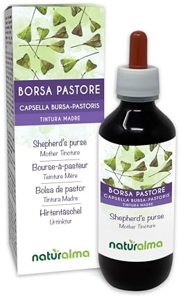 Bourse-à-pasteur (Capsella bursa-pastoris) herbe Teinture Mère sans alcool Naturalma - Extrait liquide gouttes 200 ml - Complément alimentaire - Végétalien ou végan